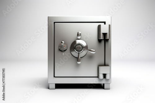 A sturdy modern safe with a combination lock portrays security and protection of valuables © Tixel