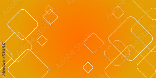 geometric orange background with dynamic hexagon lines and halftone dots