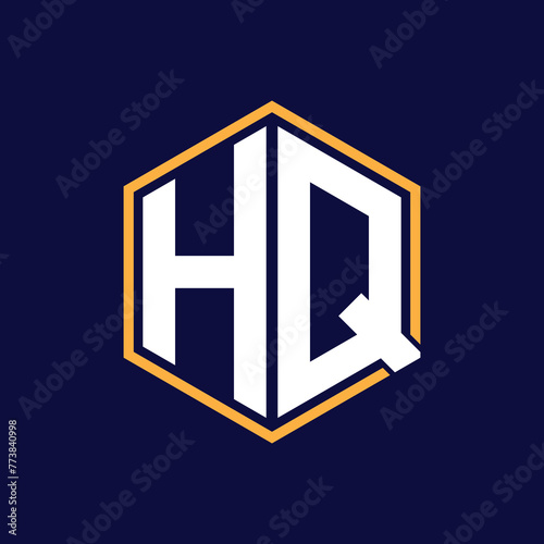 Modern hq letter logo design 