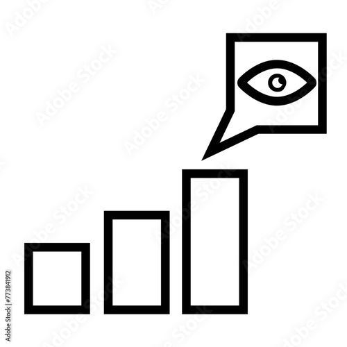 Audience, growth, impressions icon