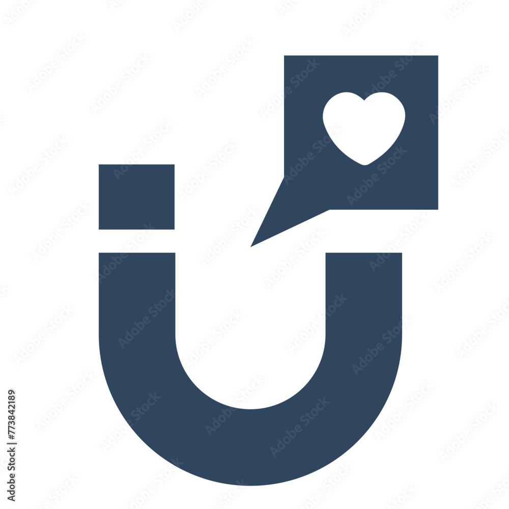 Attract, followers, magnet icon