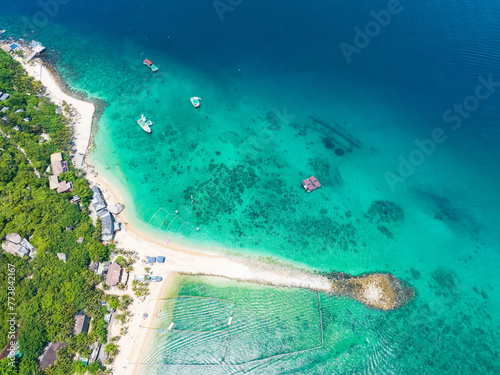 Summer aerial photography of Boundary Island in Wanning, Hainan, China