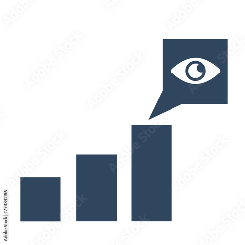 Audience, growth, impressions icon