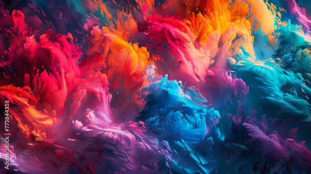 Behold the mesmerizing spectacle of colors merging into a splendid gradient, their vibrancy and energy captured with striking realism in high-definition detl.