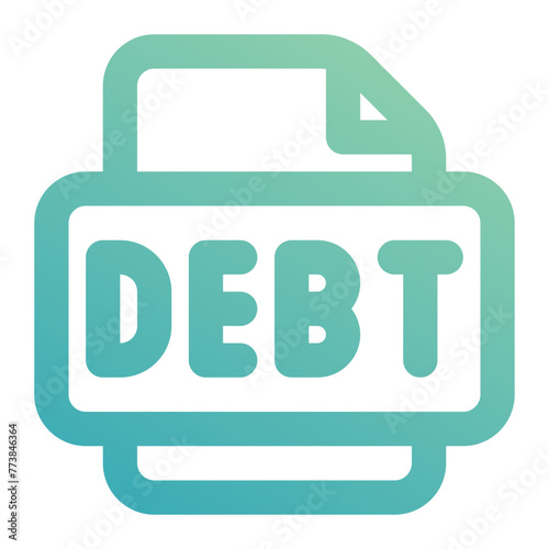 debt icon for illustration