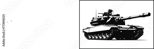 Battle tank Royalty Vector Illustration.Battle tank vector illustration with white background.
