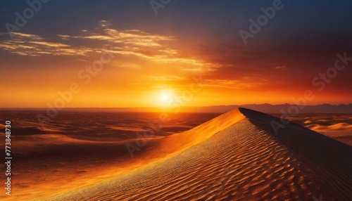 Dramatic sunset on Desert