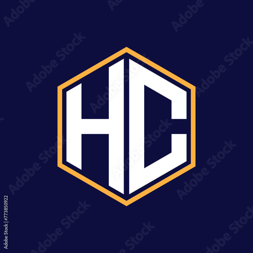Modern hc letter logo design 