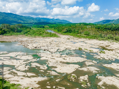 Geological wonders of the Chengpo Shijiu Group in Qiongzhong County, Hainan, China photo