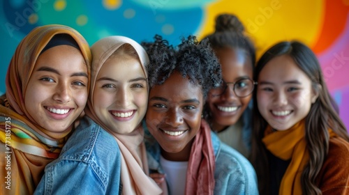 Group of Young Women Standing Together