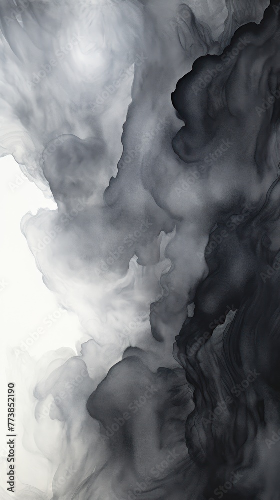 Black watercolor abstract background