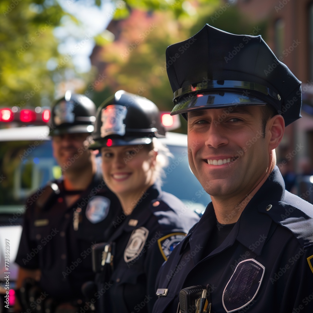 Group of Police Officers Standing Together