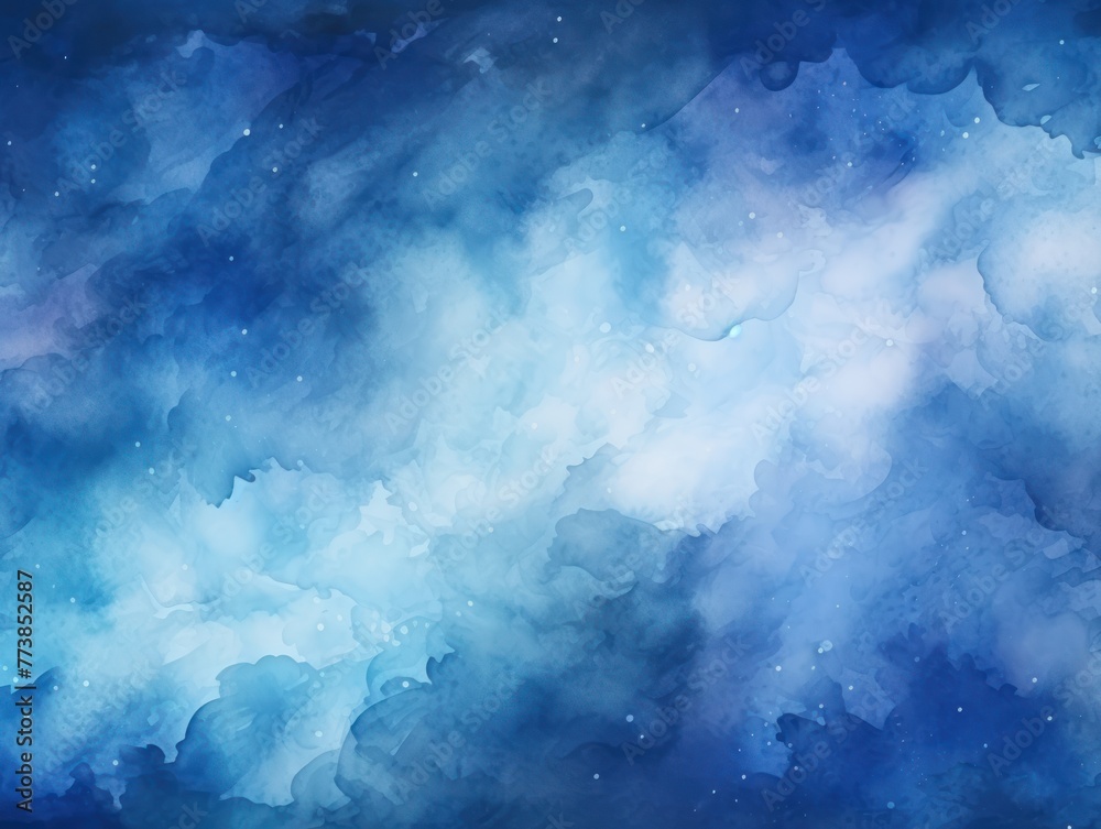 Blue dark watercolor abstract background 