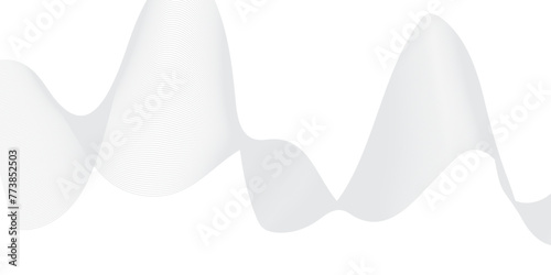 White lines abstract vector wavy form of spectrum illustration fresh white clean