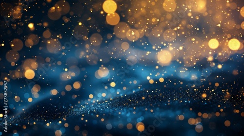 Blurry Blue and Yellow Background