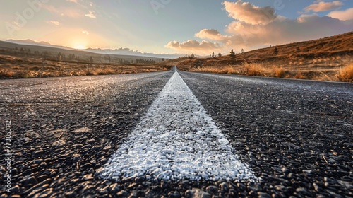 Arrow Marking on Empty Road