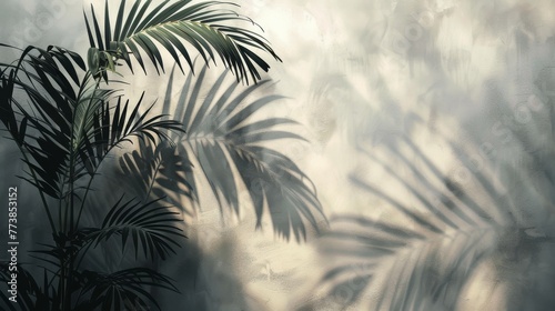 Palm Tree Shadow on Wall