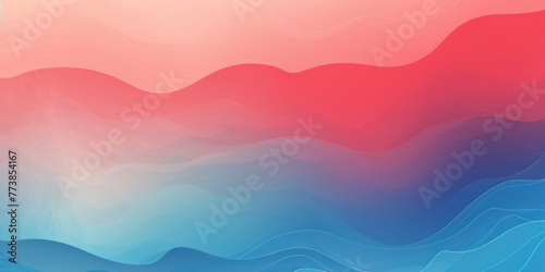 Blue red gradient wave pattern background with noise texture and soft surface gritty halftone art 