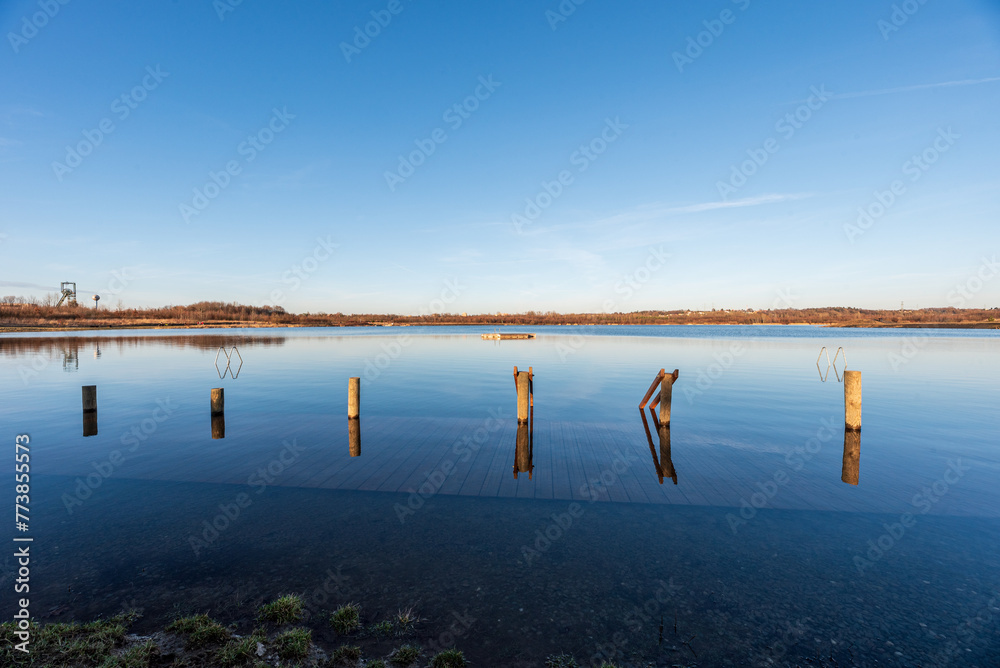 Karvinske more lake near Karvina city in Czech repzblic