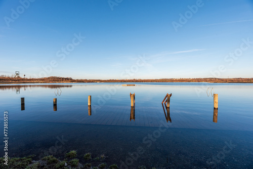 Karvinske more lake near Karvina city in Czech repzblic © honza28683