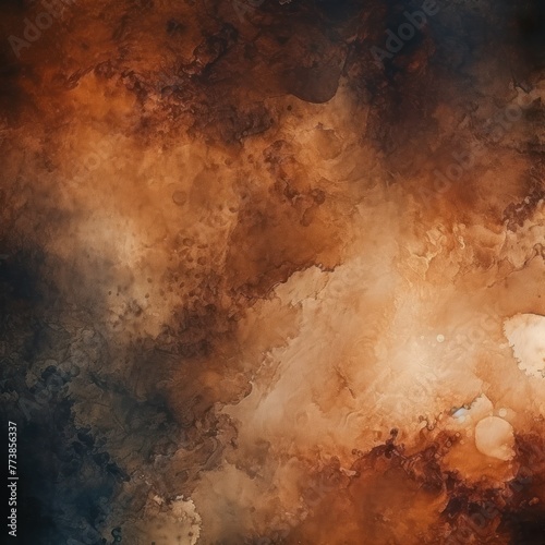 Brown dark watercolor abstract background 