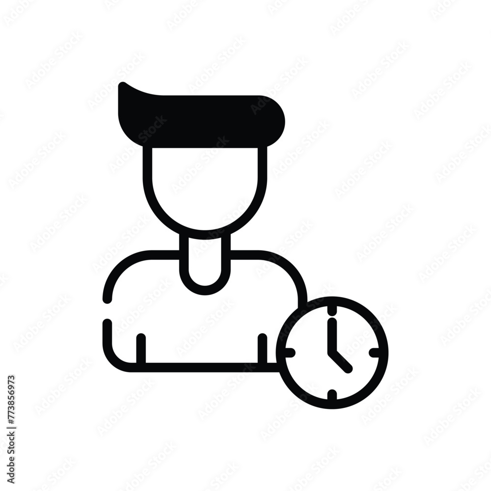 Person Hour vector icon design Person Hour vector icon design