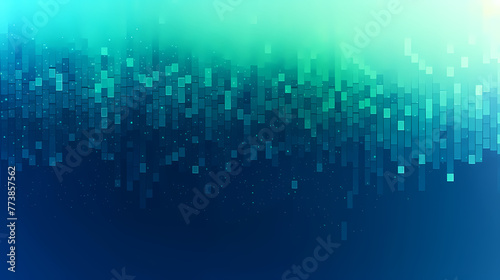 Abstract blue green data half tone plus background technology vector design