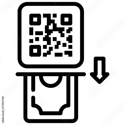 withdraw qr scan money receive simple line