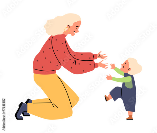 Isolated Design with characters for Mother's Day celebration.