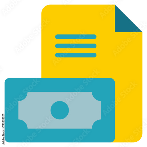 document report money paper data flat style