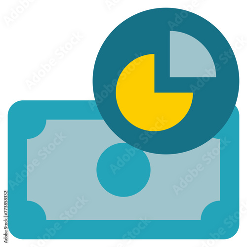 invest graph dividend money work flat style