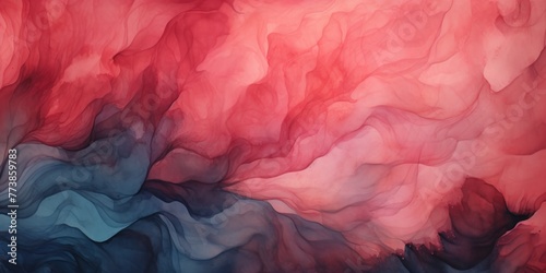 Coral dark watercolor abstract background photo