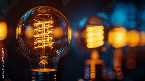 Light Bulbs on Lush Green Field
