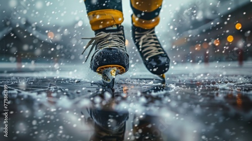 Person in Red Pants Skating With Black and White Shoes