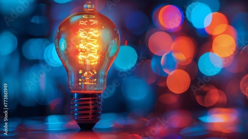 Light Bulbs on Lush Green Field