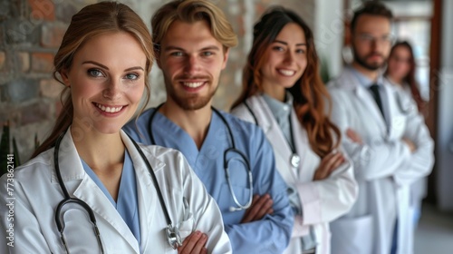 Group of Doctors Standing in Hospital