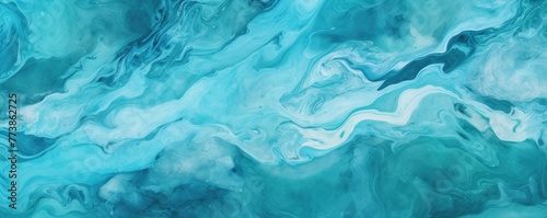 Cyan marble texture background