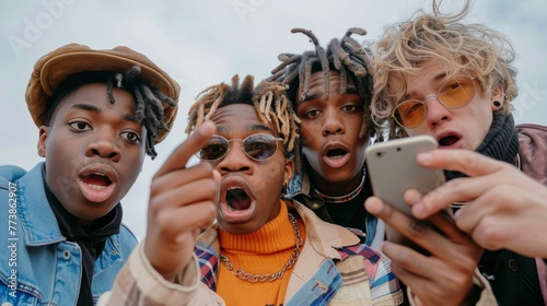 Group of Young Men Standing Together