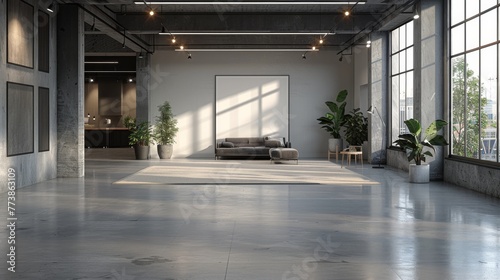 Living Room With Abundant Windows and Furniture