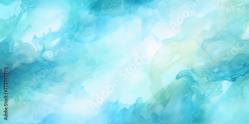 Cyan light watercolor abstract background