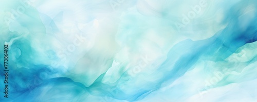 Cyan light watercolor abstract background