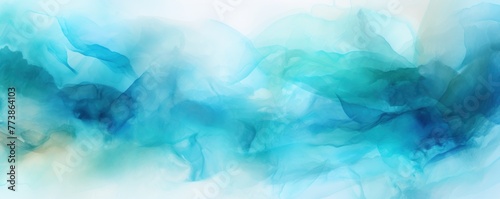 Cyan light watercolor abstract background