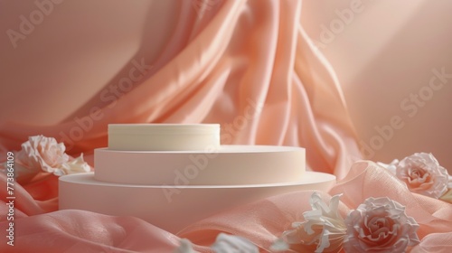 White Cake on Cake Plate