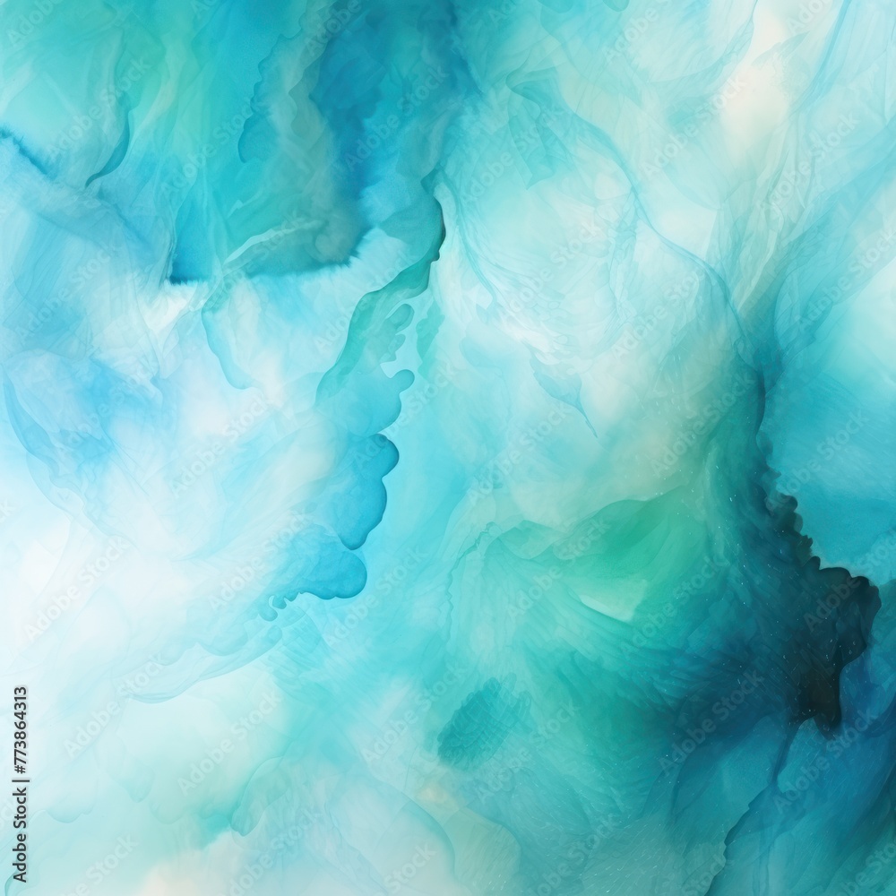 Cyan light watercolor abstract background