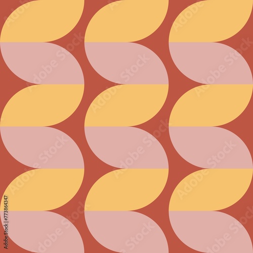  Typical style of the 60s and 70s..Seamless graphic pattern. Geometric textures with abstract motifs. Endless vintage background. Use on pattern fillings, wallpaper, textiles, wrapping paper, etc.