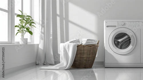Washer and Dryer in a Room