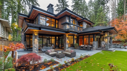 Spacious House With Many Windows and Furniture