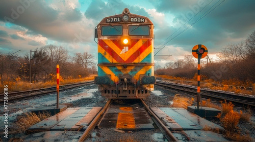 Digitale Illustration einer Lokomotive