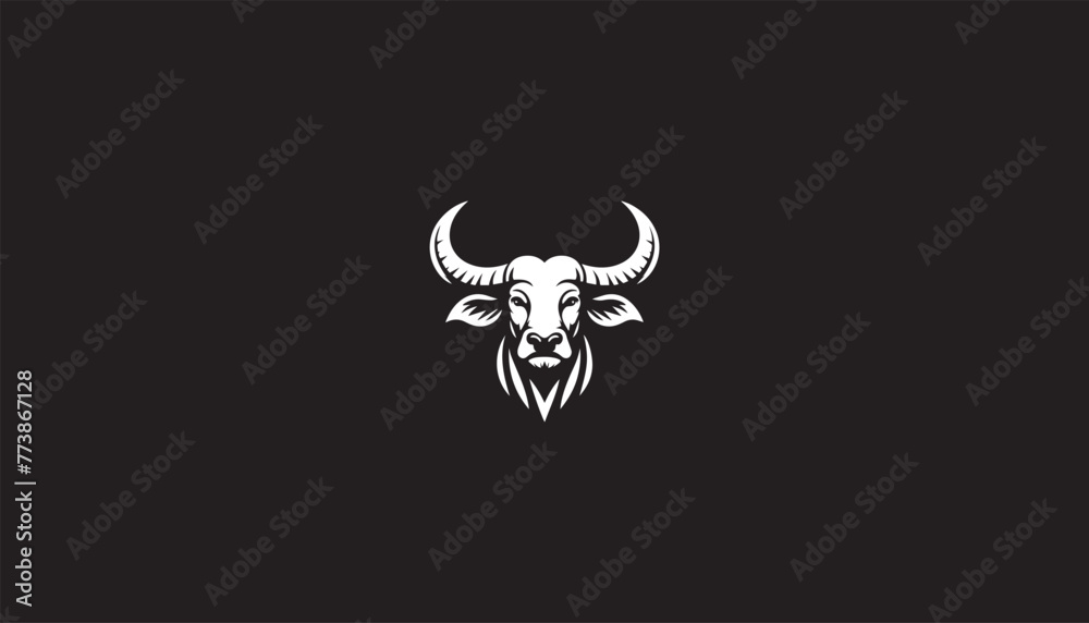 Buffalo head design logo 