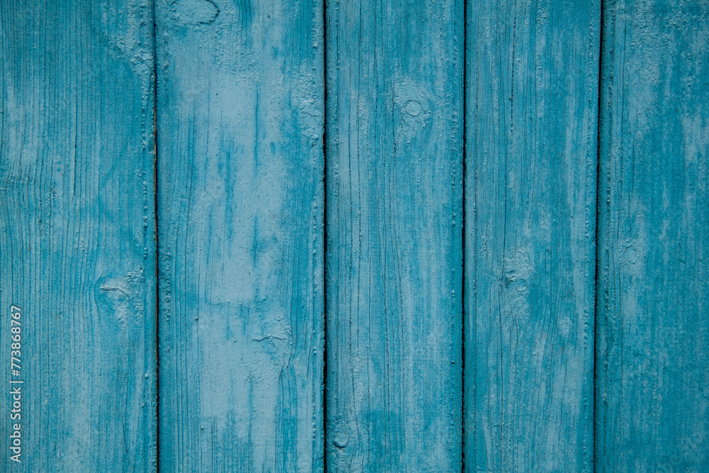 Naklejka premium Wooden texture of toned wood in blue. Abstract blue background for design